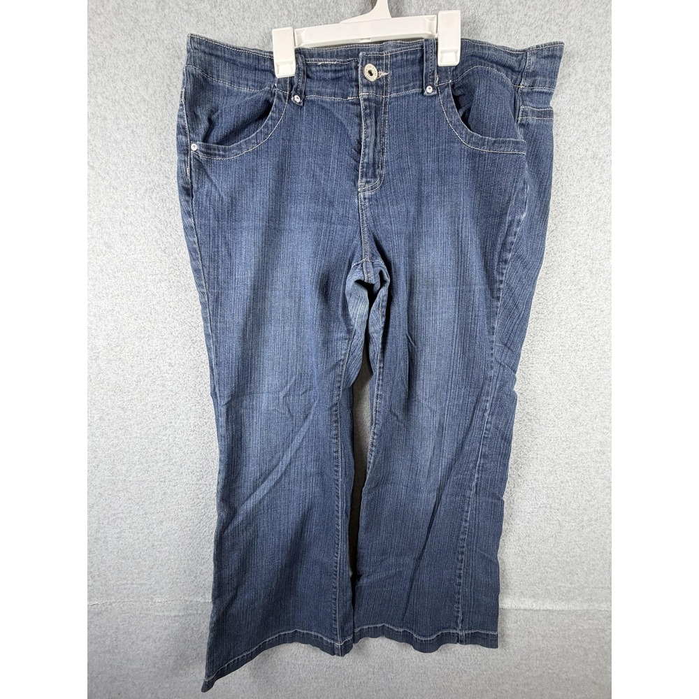 Calvin Klein Jeans Jeans Womens 18W Blue High‎ Rise Straight Stretch Denim